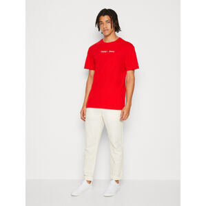 Tommy Jeans pánské červené triko - L (XNL)